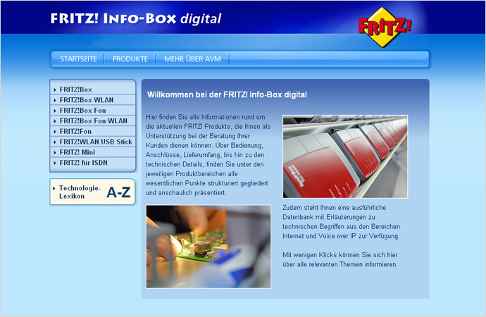 Erstellung einer Schulungs-DVD für AVM Fritz digitale Medien